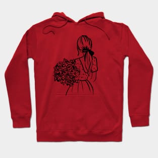 Girl with flowers Hoodie